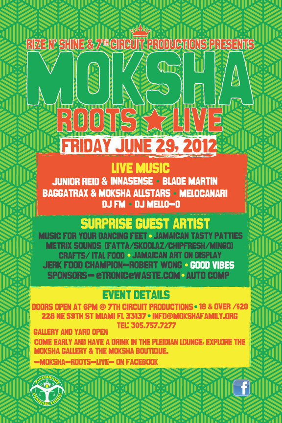 An intimate evening with JUNIOR REID! Moksha Roots Live SPECIAL EVENT!